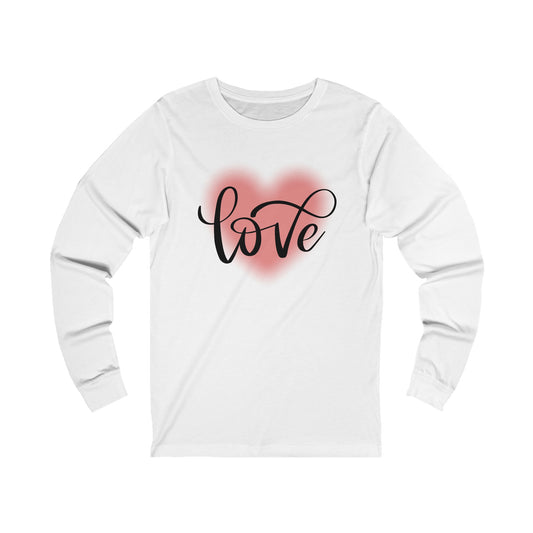 Love with heart valentines Unisex Jersey Long Sleeve Tee