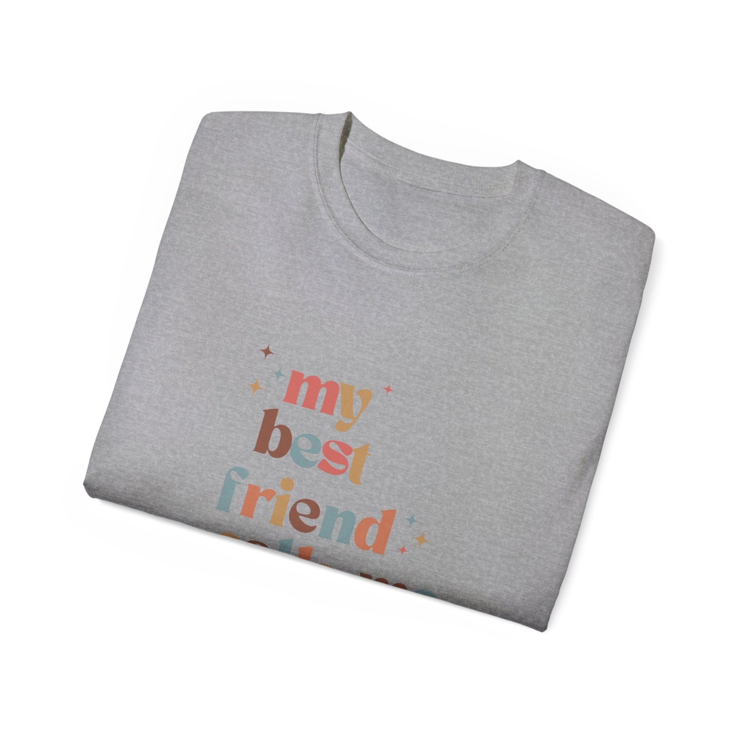 My best friend calls me Mama Retro colorful Unisex Ultra Cotton Tee