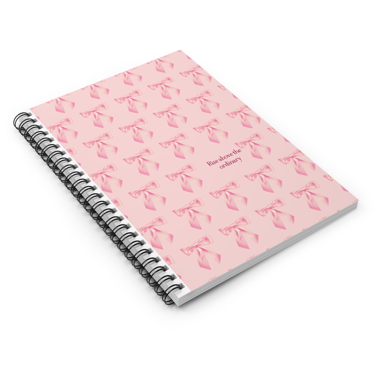 Coquette Pink Spiral Notebook - Ruled Line Quote