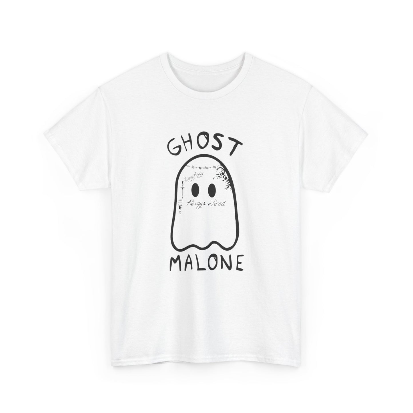 Ghost Malone Fun tattoo halloween shirt Unisex Heavy Cotton Tee