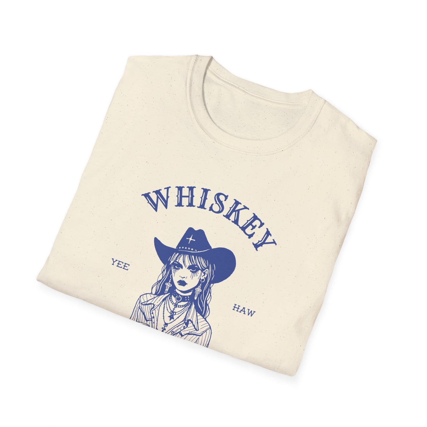 Whiskey makes me friskey Cowgirl goth fun Unisex Softstyle T-Shirt