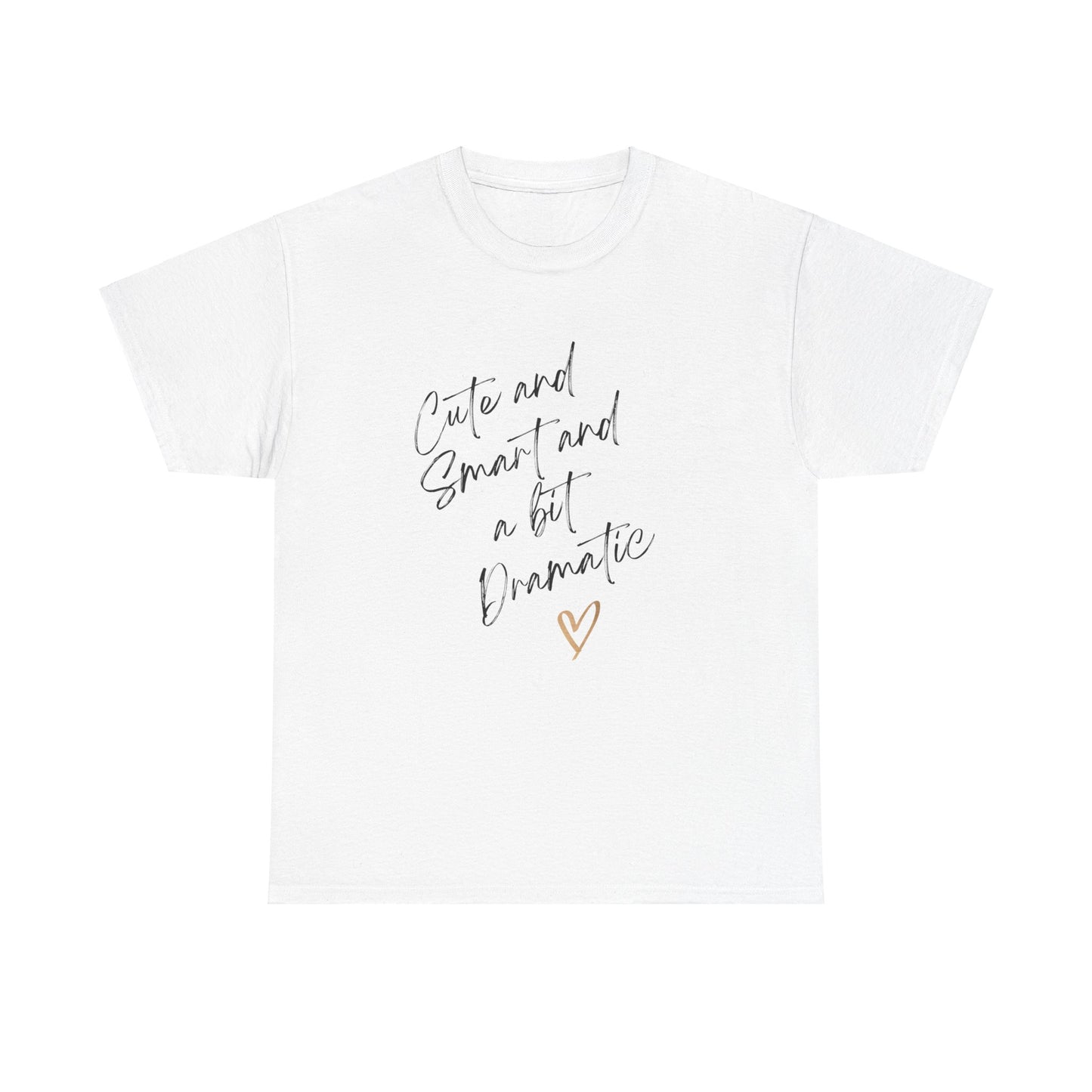 Cute and smart and a bit dramatic Unisex Heavy Cotton Tee