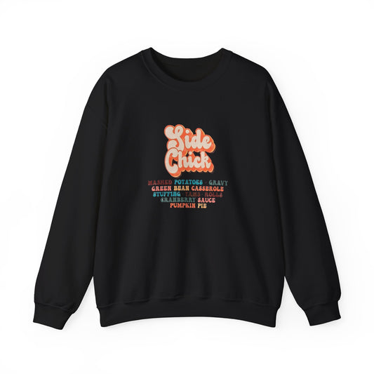 Side chick Funny Thanksgiving holiday shirt Unisex Heavy Blend™ Crewneck Sweatshirt