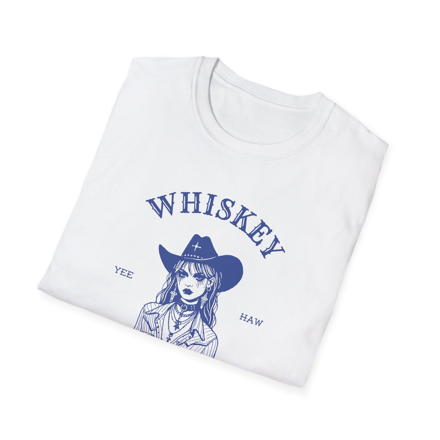 Whiskey makes me friskey Cowgirl goth fun Unisex Softstyle T-Shirt