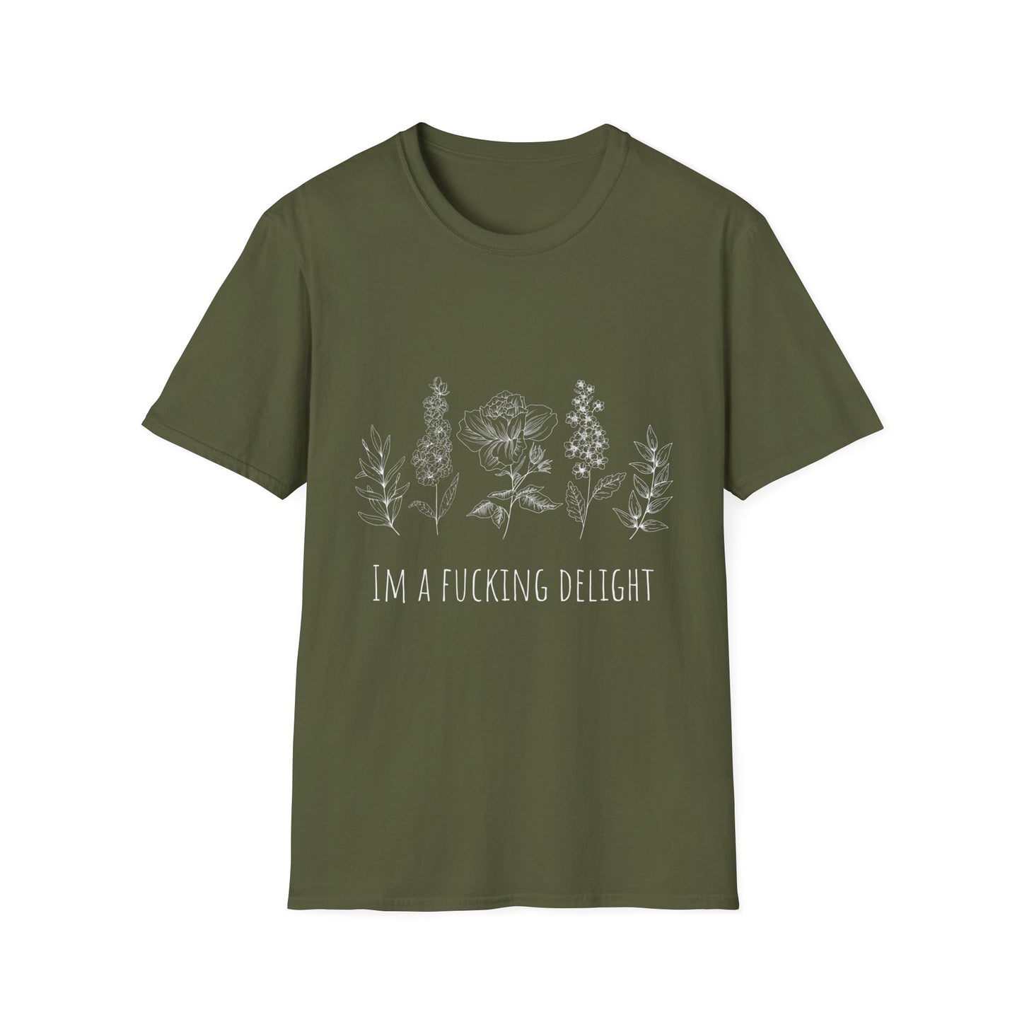 Im A F*cking delight Wildflower Unisex Softstyle T-Shirt