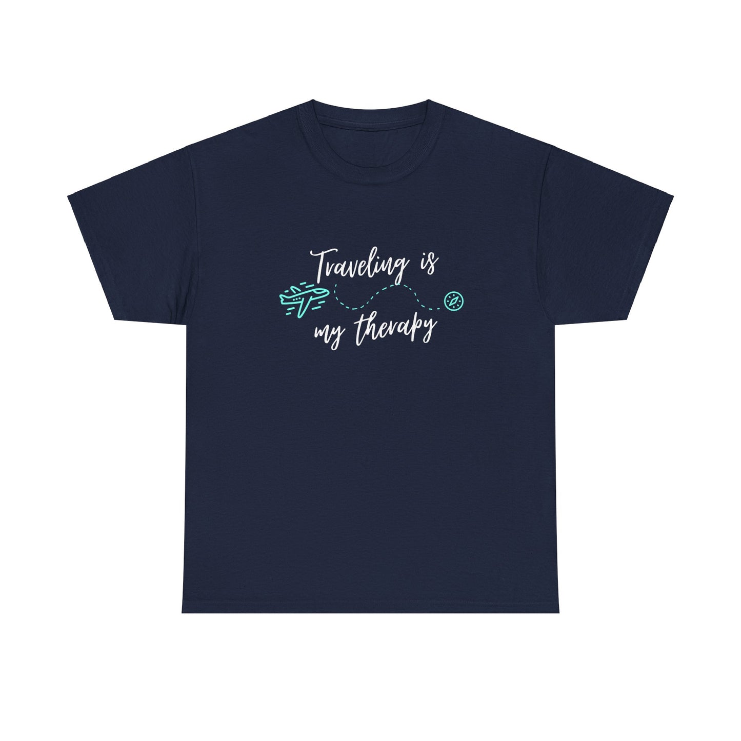 Traveling is my therapy Unisex Heavy Cotton Tee