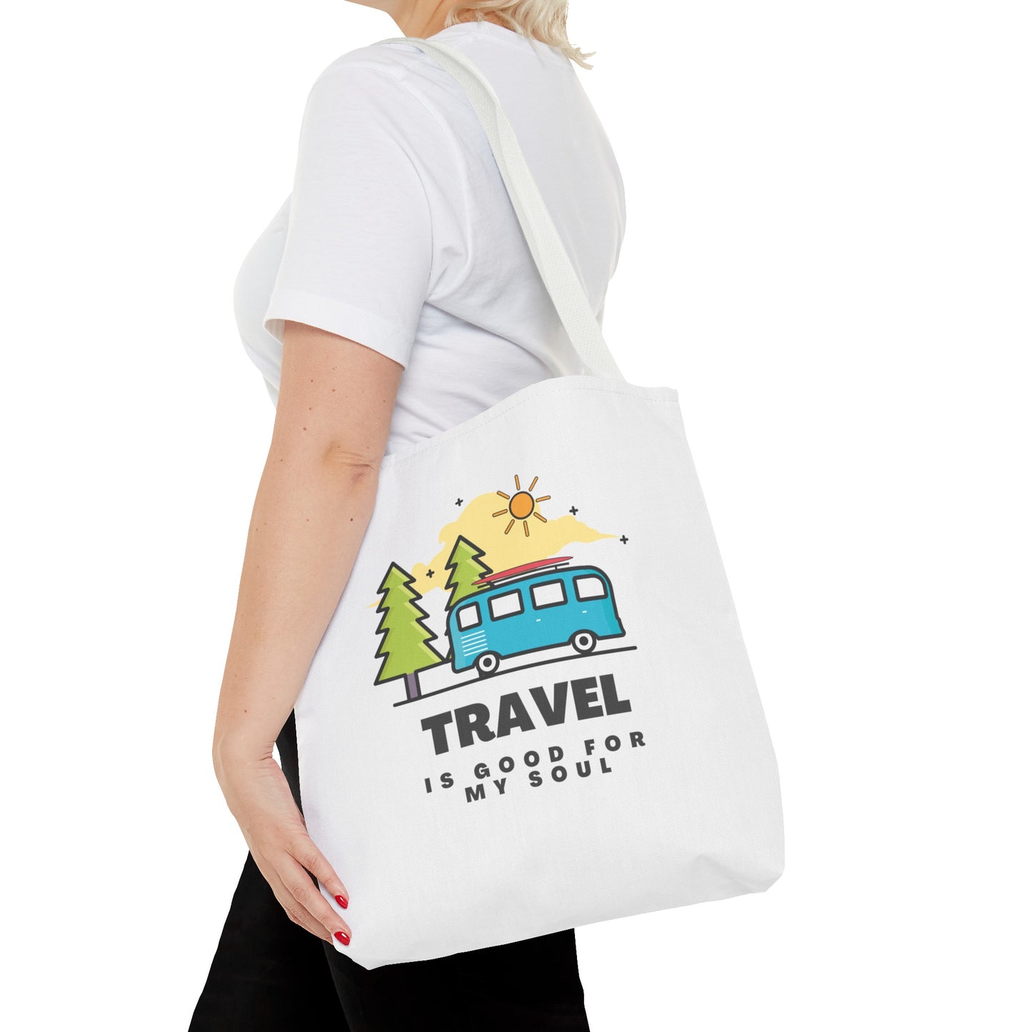 Travel is good for my soul Tote Bag (AOP)