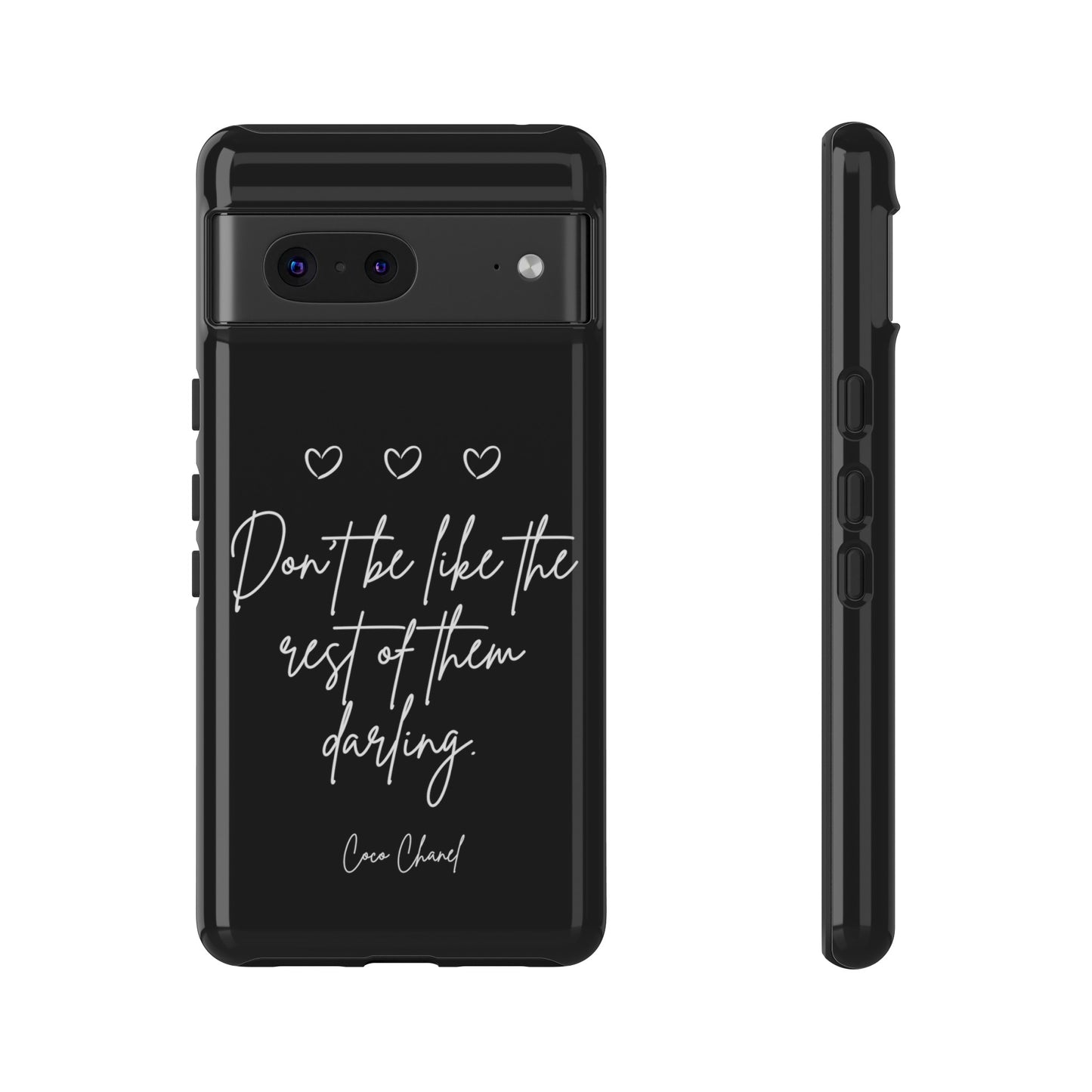 Don't be like the rest darling quote phone case black Tough Cases iphone samsung