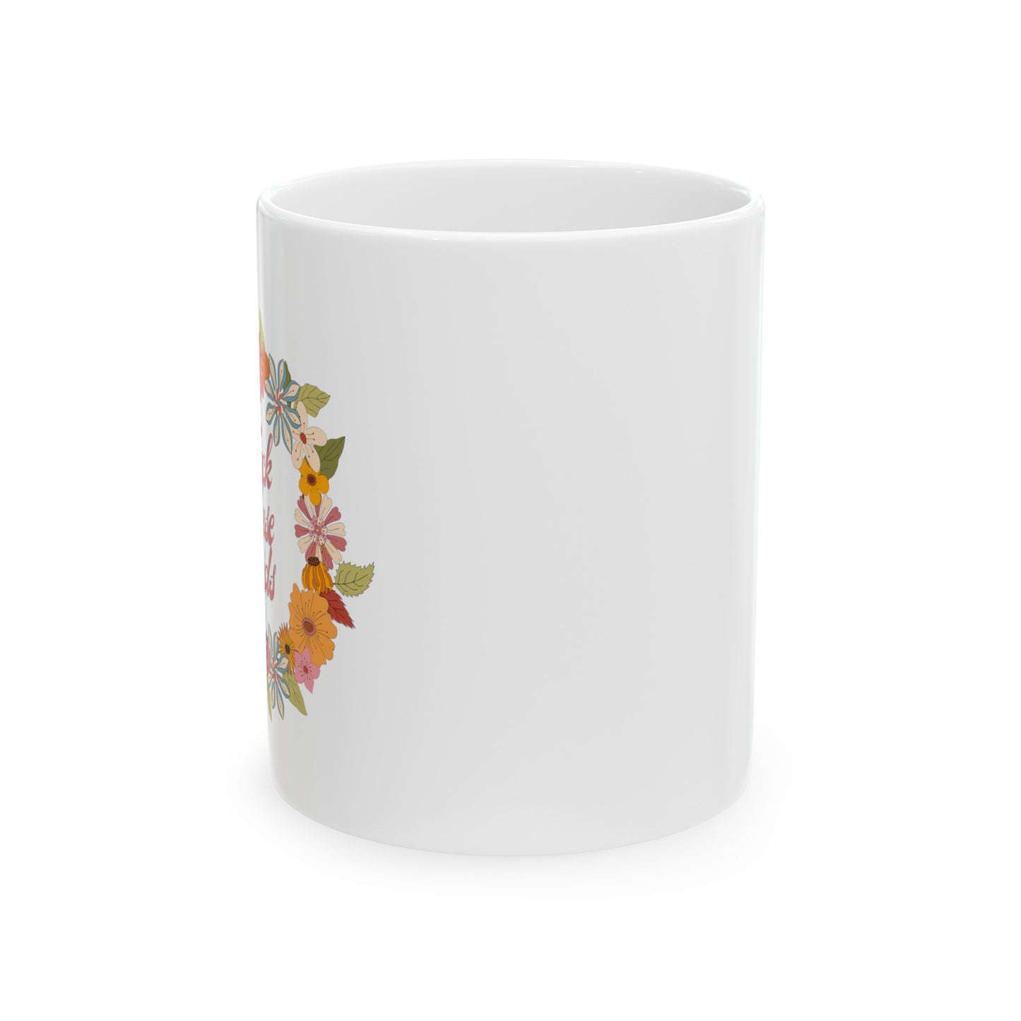 Fuck these kids Retro flower wreath funny Ceramic Coffee Mug 11oz