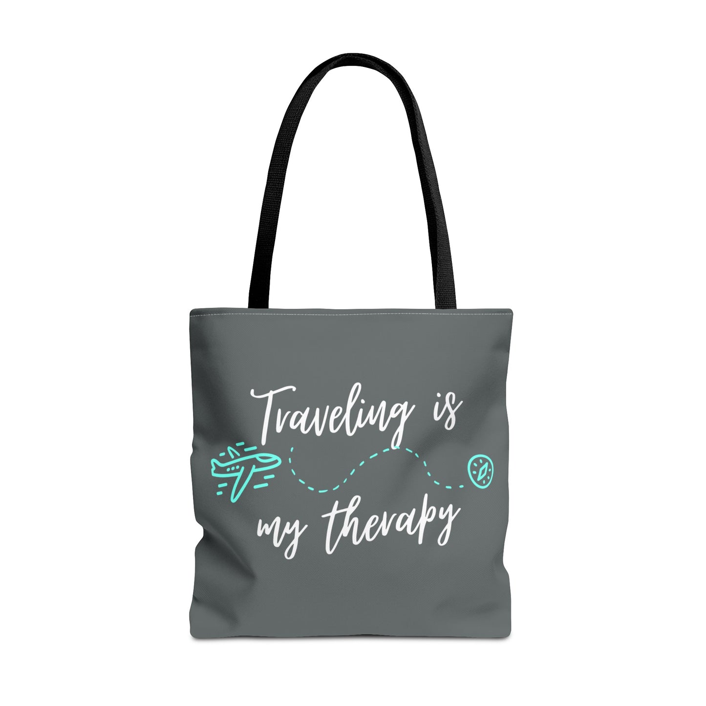 Traveling is my therapy Tote Bag (AOP)