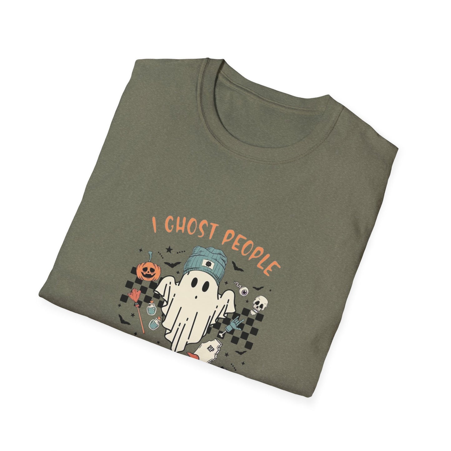 i ghost people year round beanie boo ghost Unisex Softstyle T-Shirt