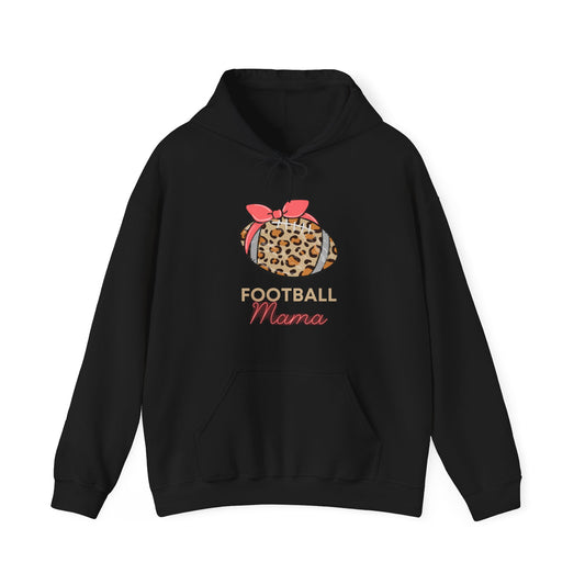 Cheetah print Football Mama Unisex Heavy Blend™ Hooded Sweatshirt