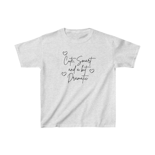 Cute smart and a bit dramatic heart Kids Heavy Cotton™ Tee