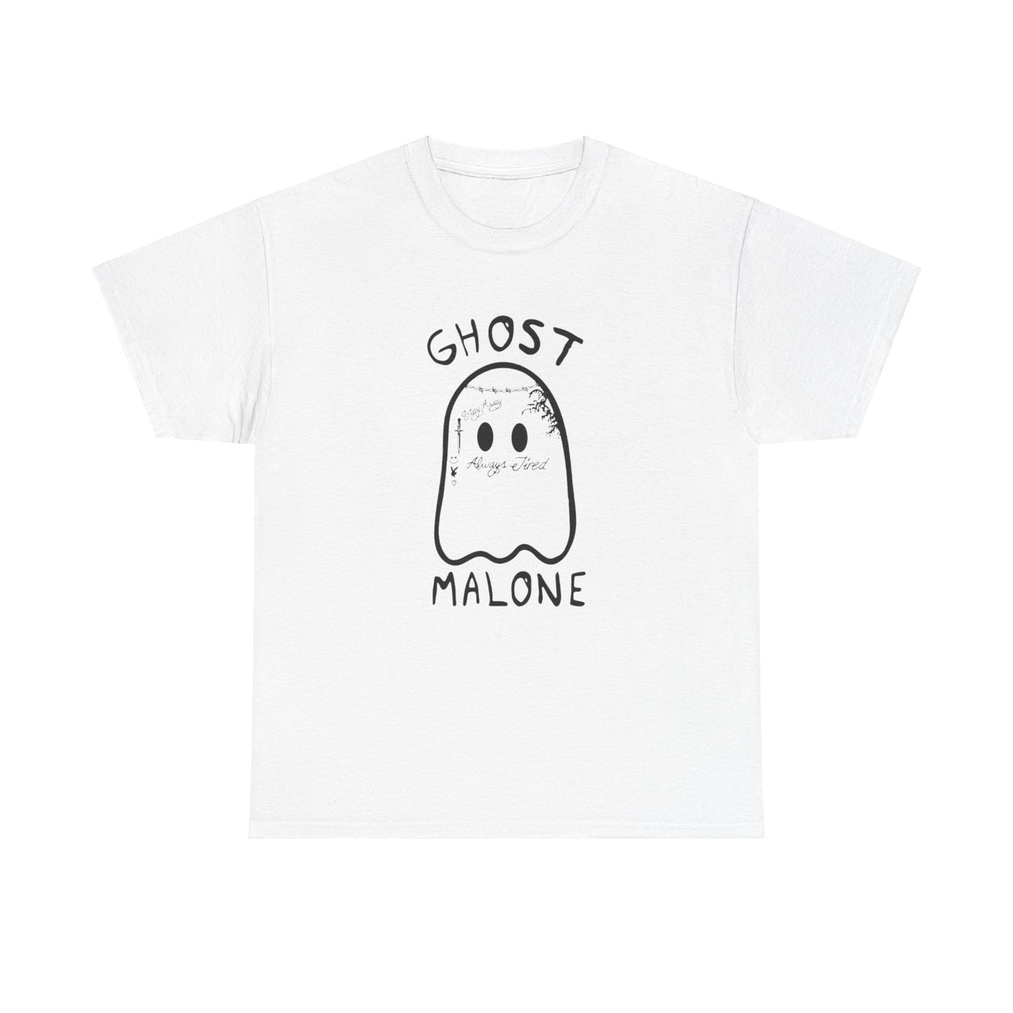 Ghost Malone Fun tattoo halloween shirt Unisex Heavy Cotton Tee