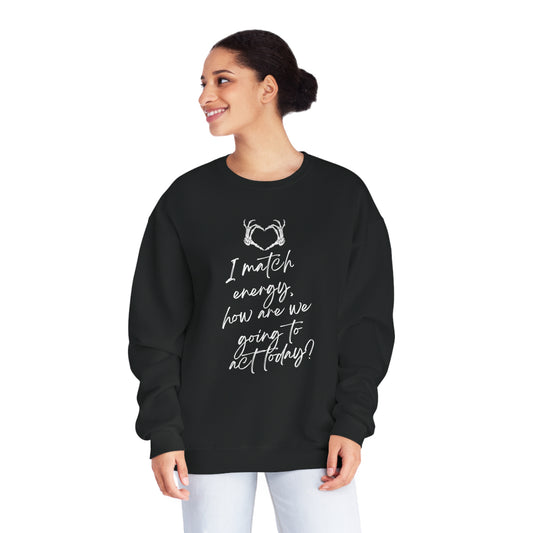 I match energy skeleton heart Unisex NuBlend® Crewneck Sweatshirt