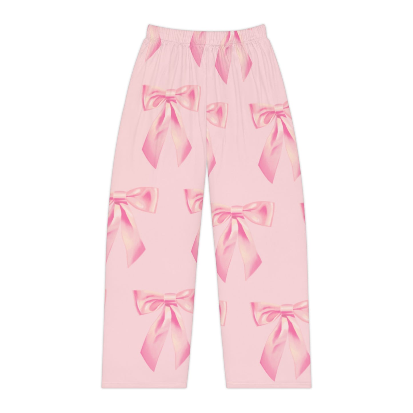 Pink bow couquette Women's Pajama Pants (AOP)