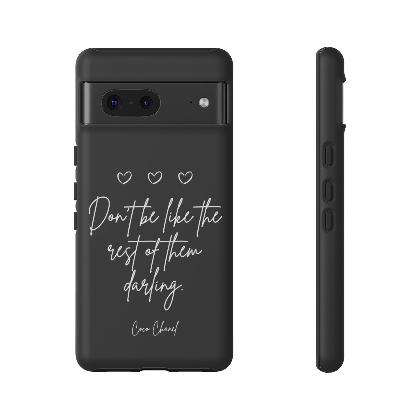 Don't be like the rest darling quote phone case black Tough Cases iphone samsung