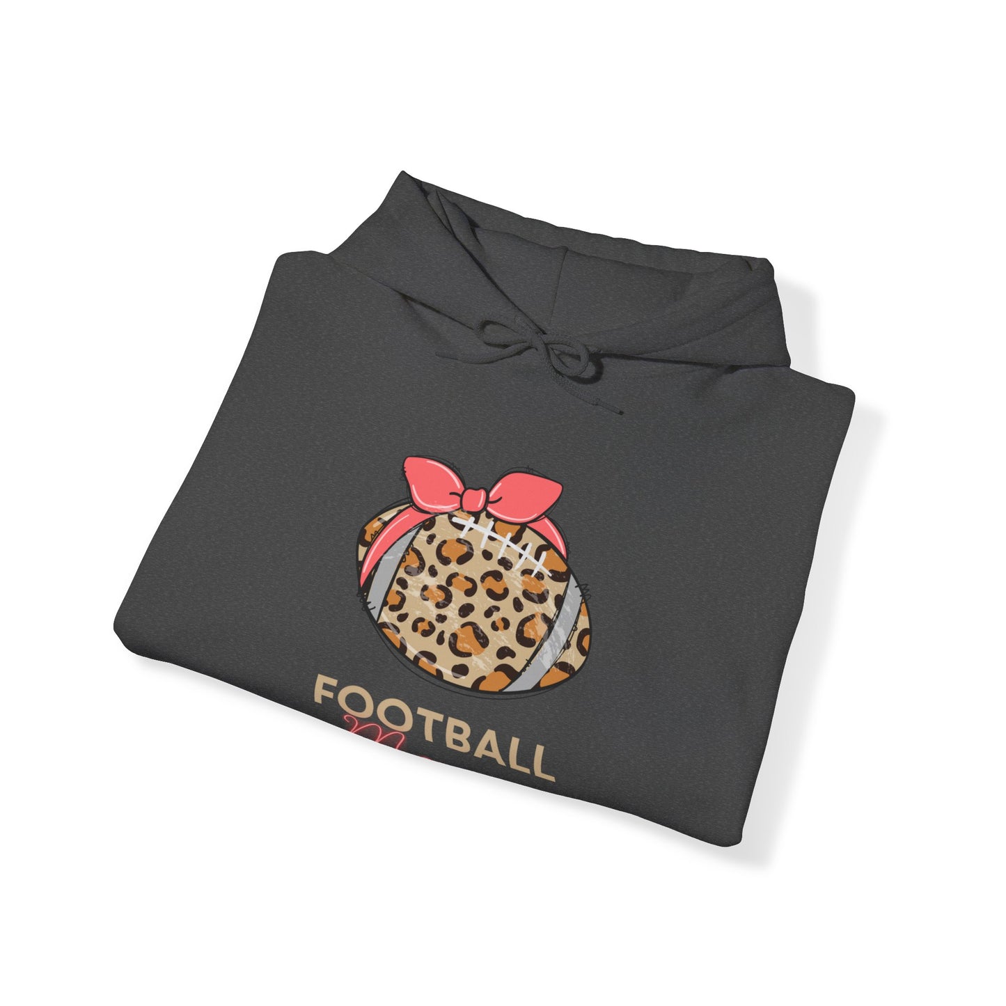 Cheetah print Football Mama Unisex Heavy Blend™ Hooded Sweatshirt