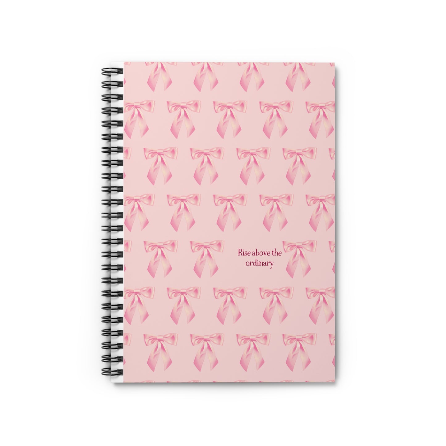 Coquette Pink Spiral Notebook - Ruled Line Quote