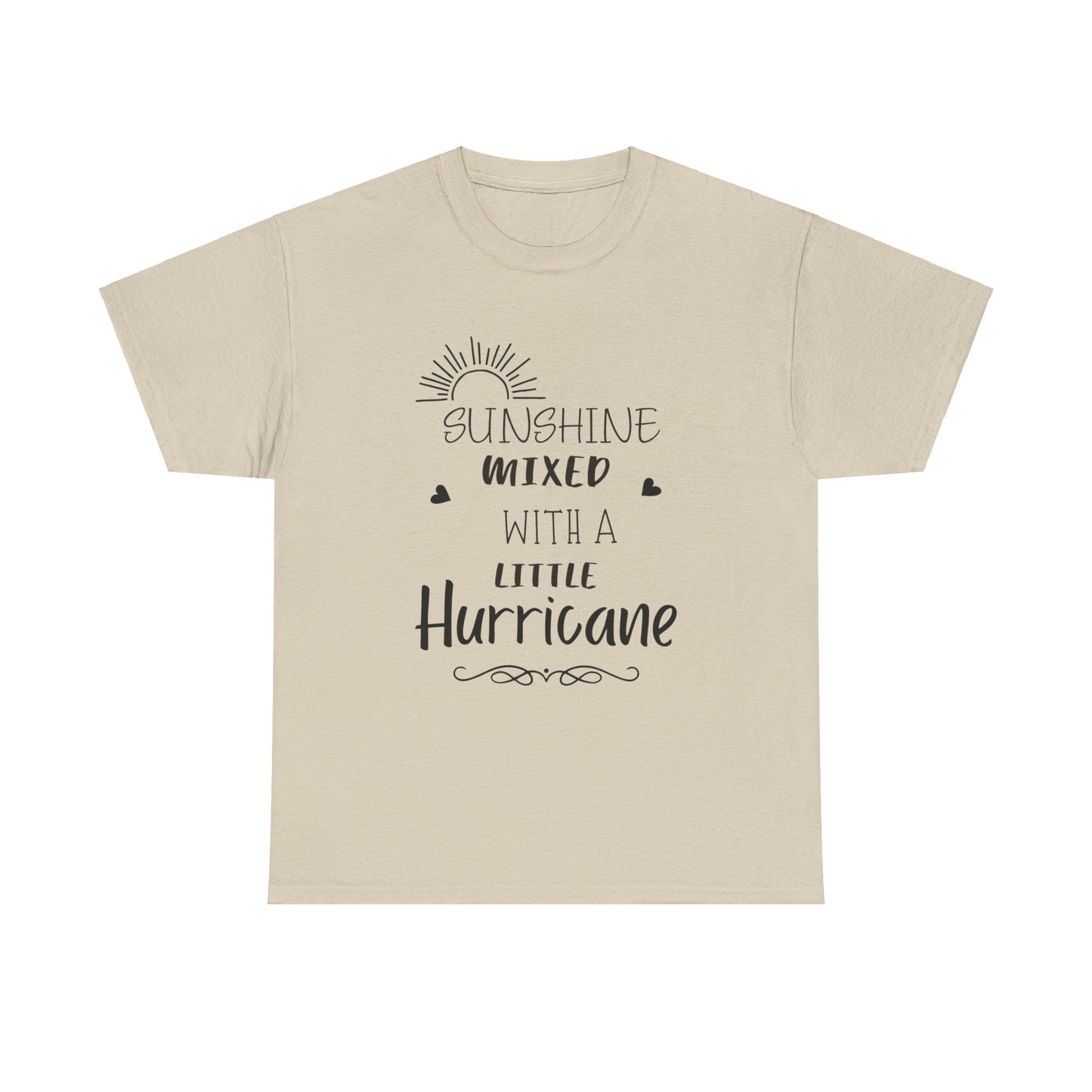 Sunshine missed with a little hurricane Unisex Heavy Cotton Tee