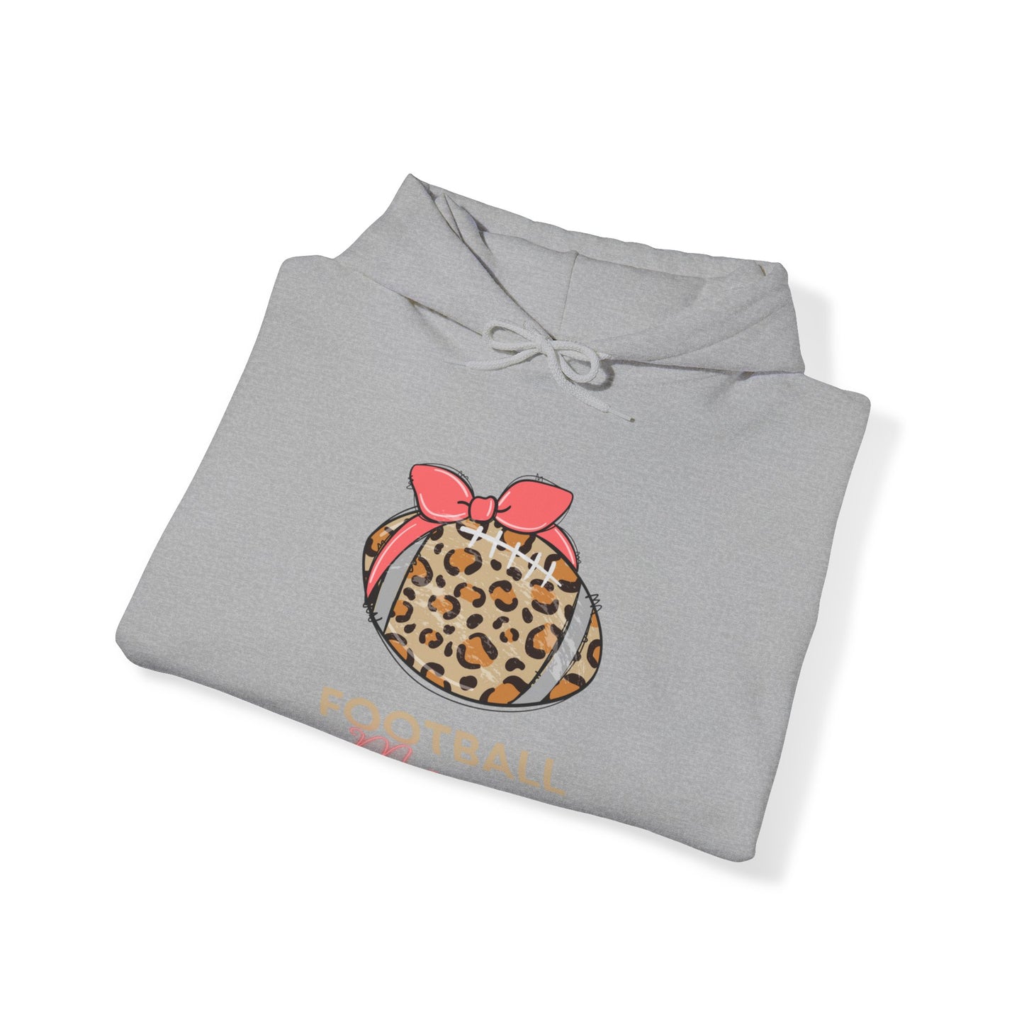 Cheetah print Football Mama Unisex Heavy Blend™ Hooded Sweatshirt