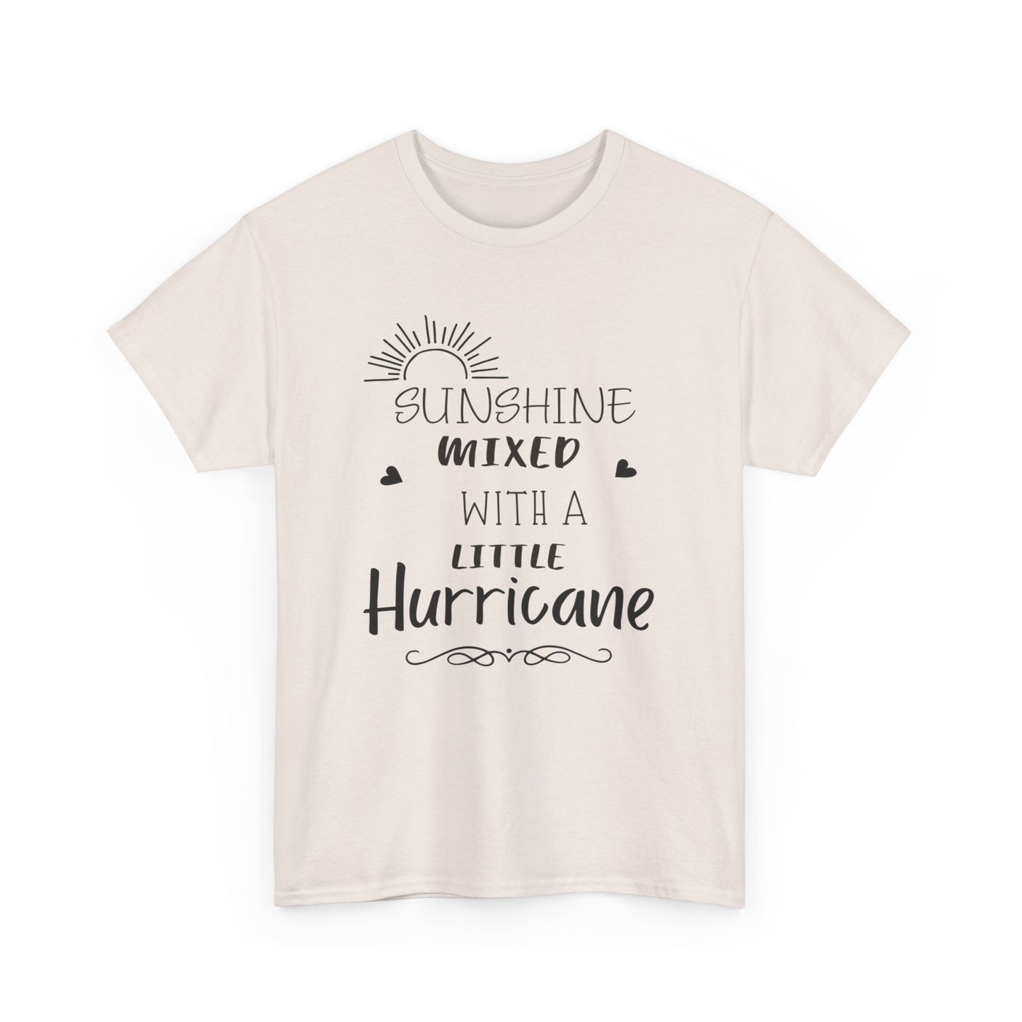 Sunshine missed with a little hurricane Unisex Heavy Cotton Tee