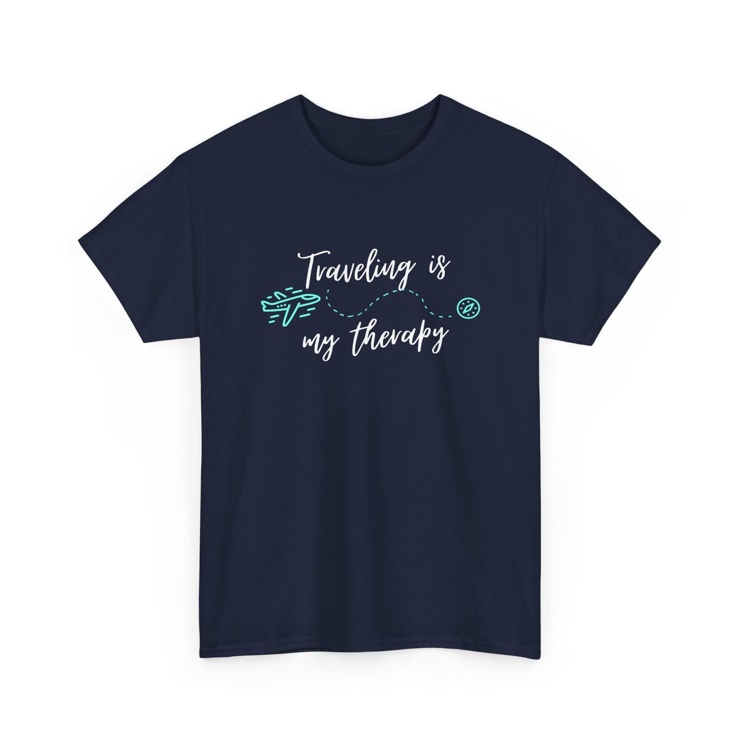 Traveling is my therapy Unisex Heavy Cotton Tee