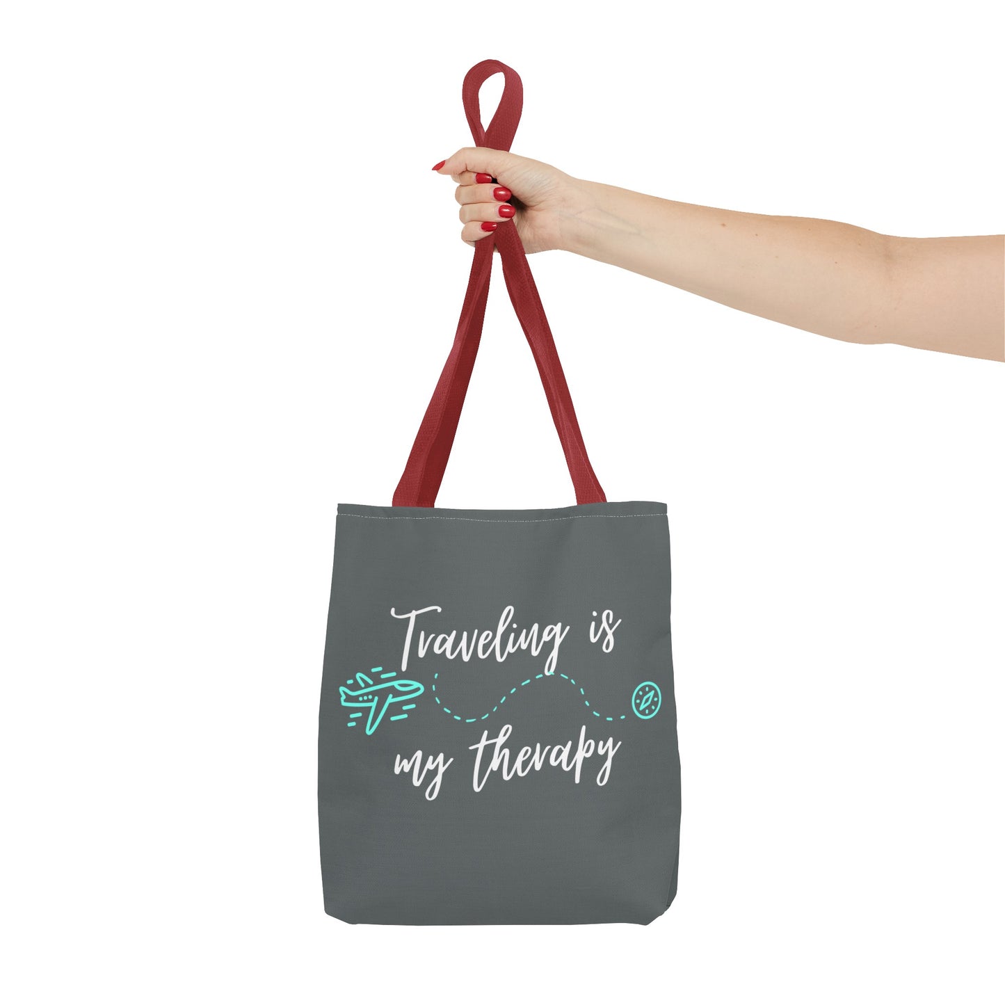 Traveling is my therapy Tote Bag (AOP)