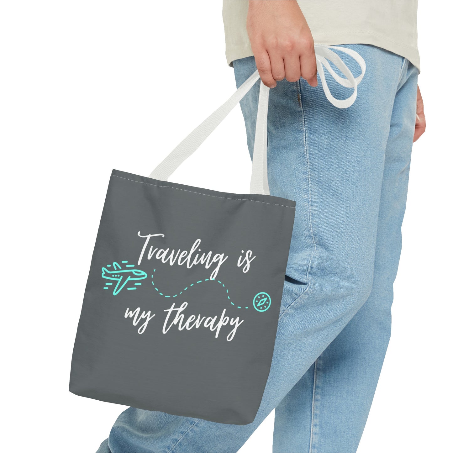 Traveling is my therapy Tote Bag (AOP)