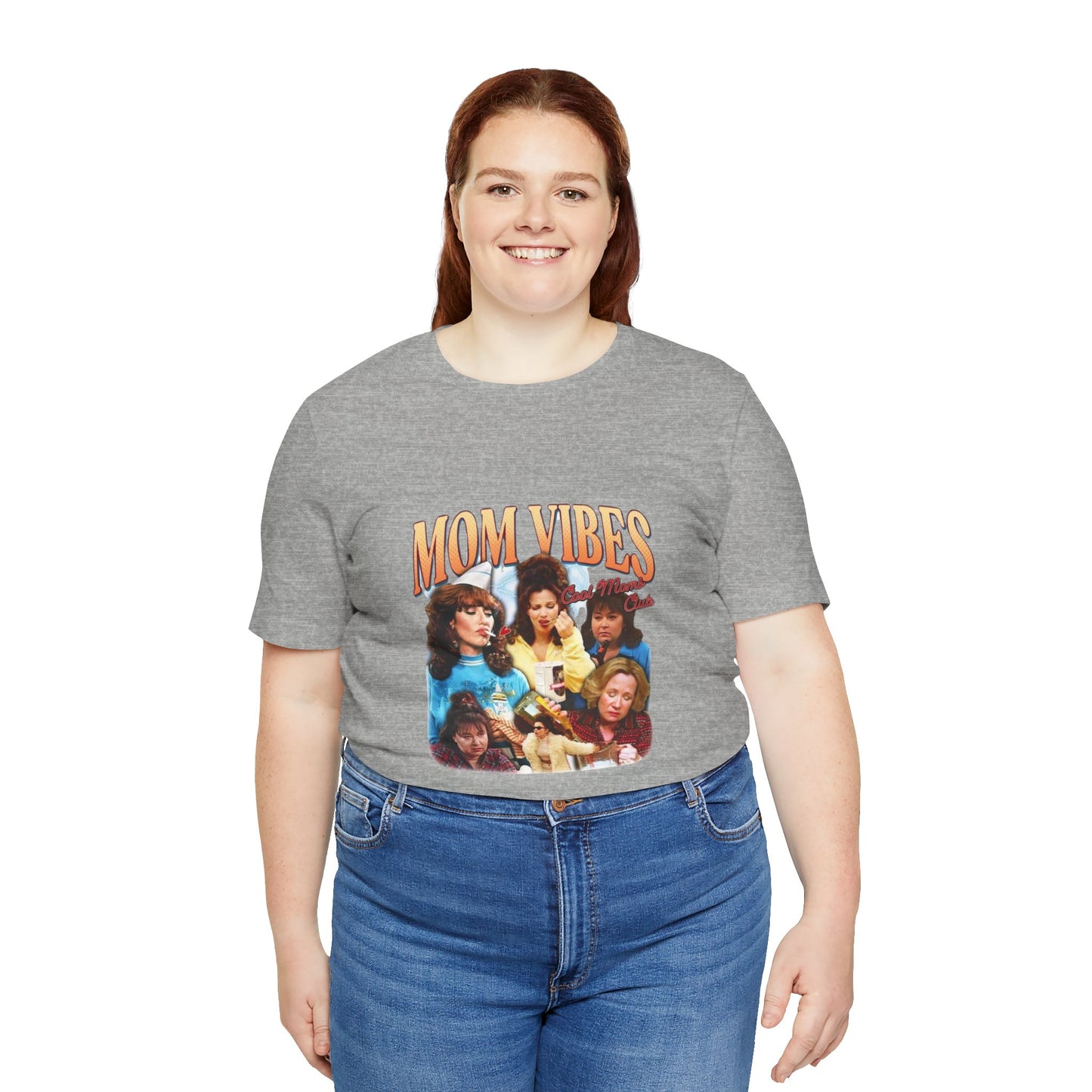 mom vibes 90's mom Vintage tv Unisex Jersey Short Sleeve Tee