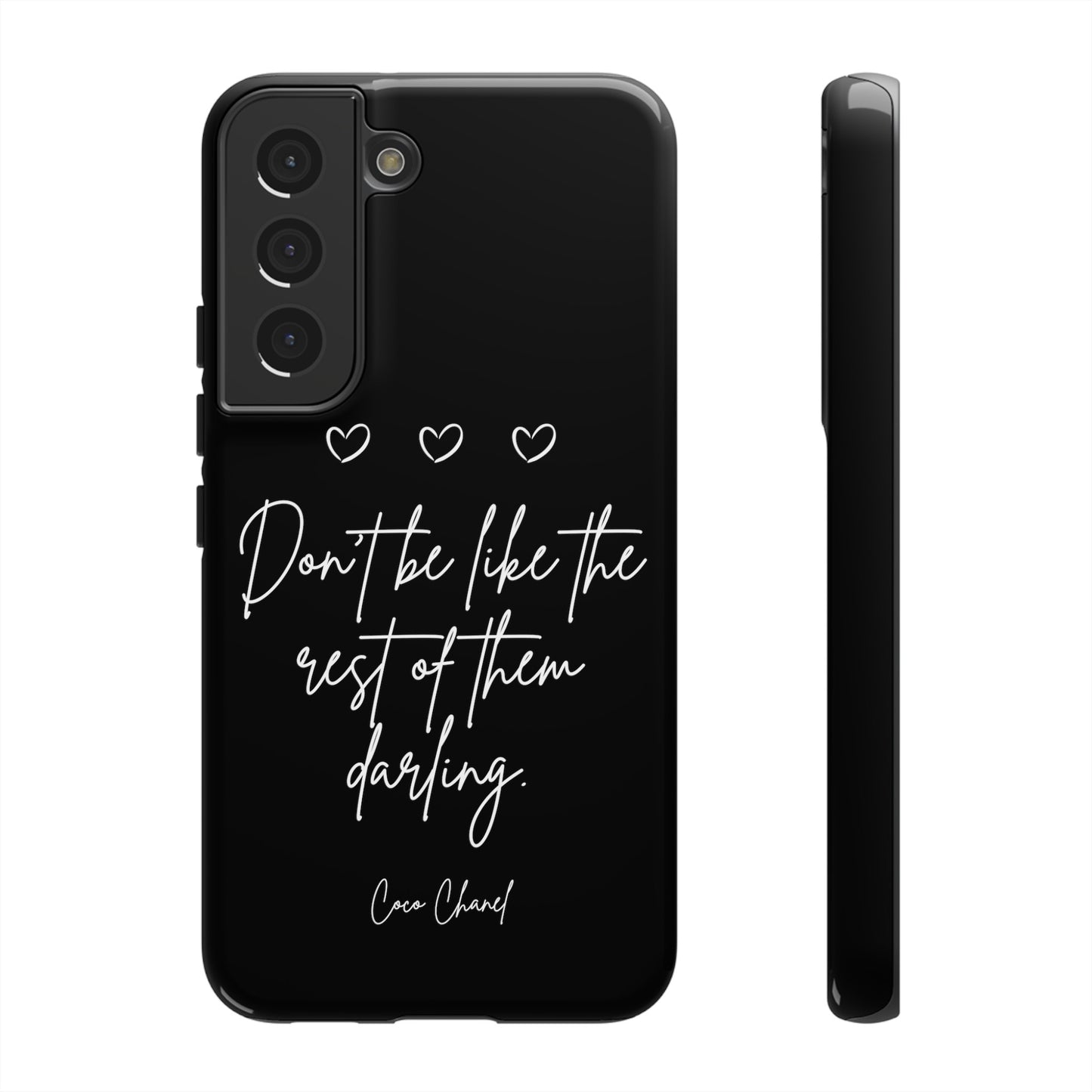 Don't be like the rest darling quote phone case black Tough Cases iphone samsung