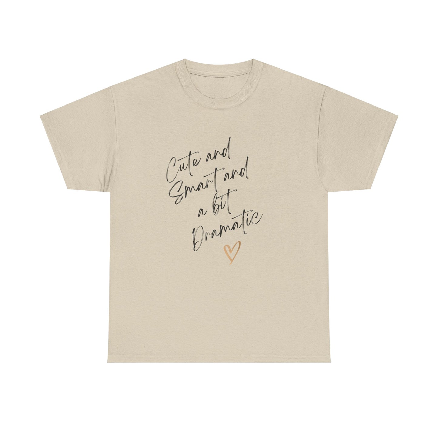 Cute and smart and a bit dramatic Unisex Heavy Cotton Tee