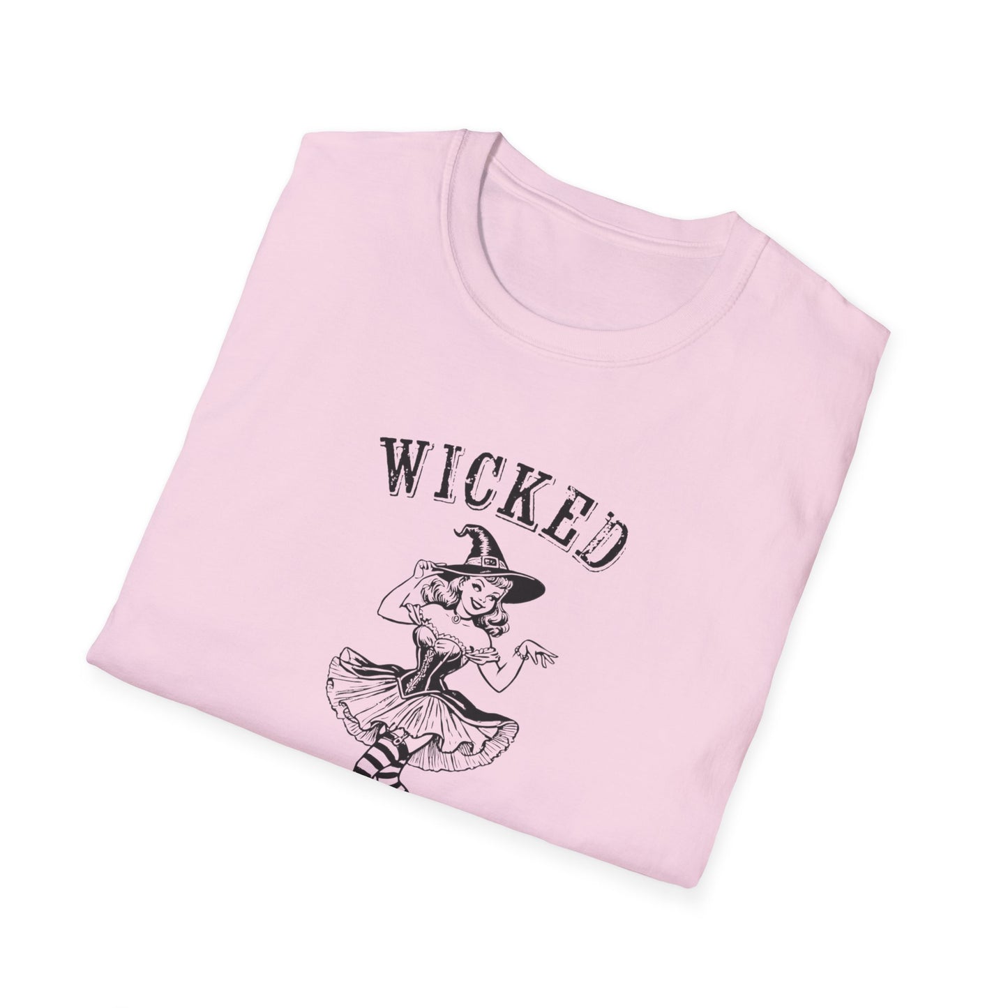 Wicked Witch cute Girly Pink Halloween Unisex Softstyle T-Shirt