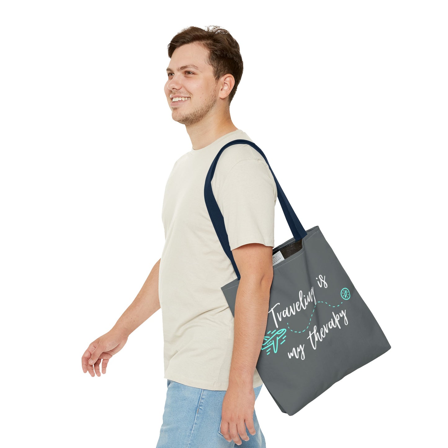 Traveling is my therapy Tote Bag (AOP)