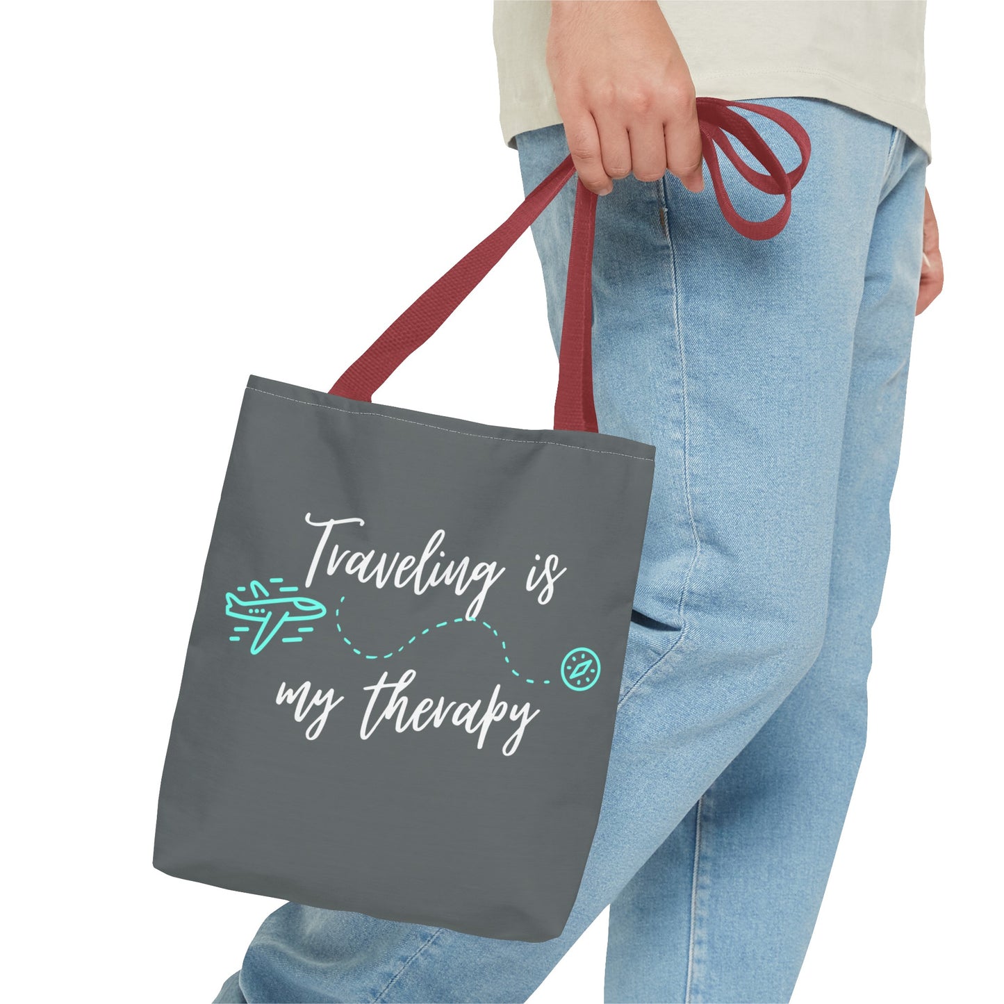 Traveling is my therapy Tote Bag (AOP)