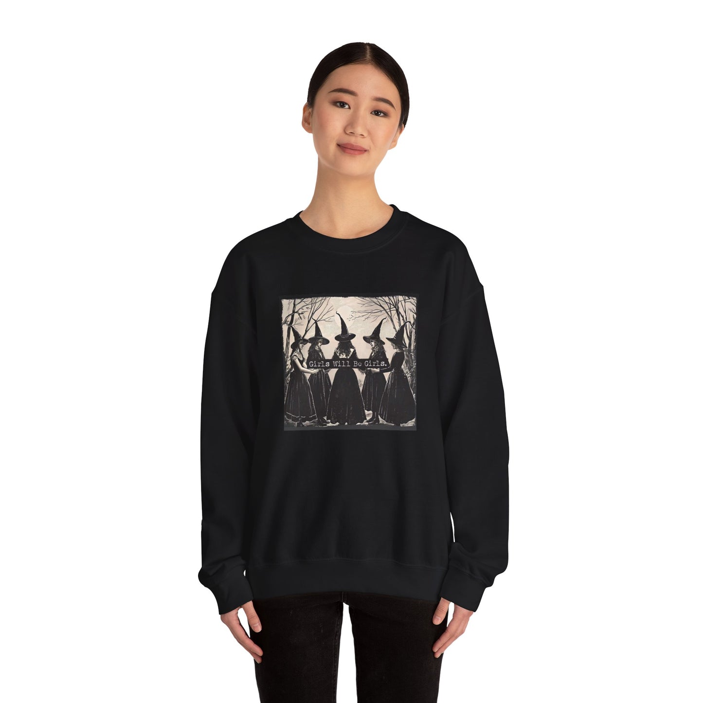 Dark witch covenant girls will be girls halloween witches Unisex Heavy Blend™ Crewneck Sweatshirt gift for her