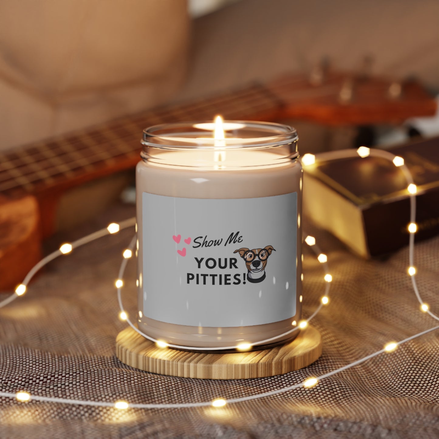 Show me your Pitties Fun Pitbull dog lovers Scented Soy Candle, 9oz