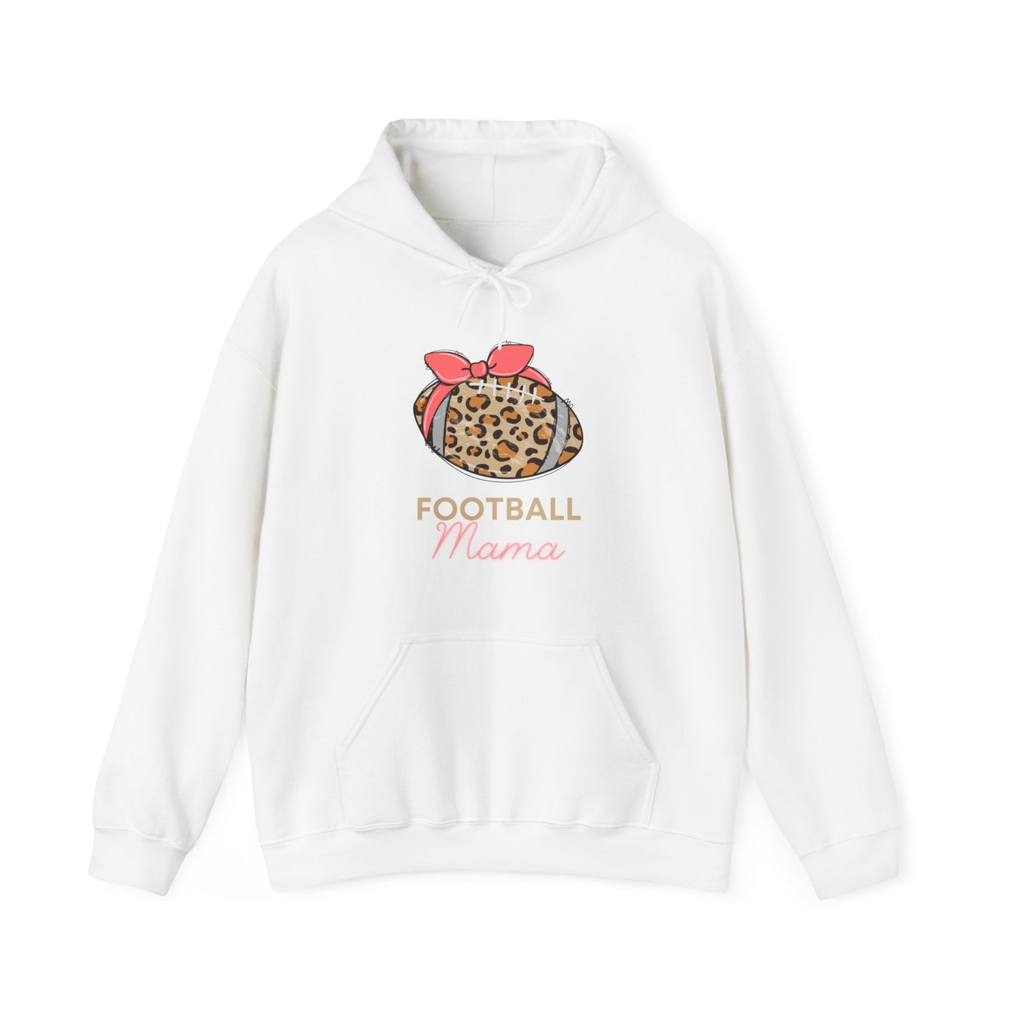 Cheetah print Football Mama Unisex Heavy Blend™ Hooded Sweatshirt