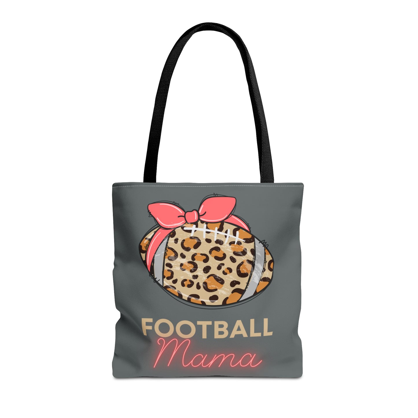 Football Mama Cheetah print Tote Bag (AOP)Pink bow Mother's Day gift