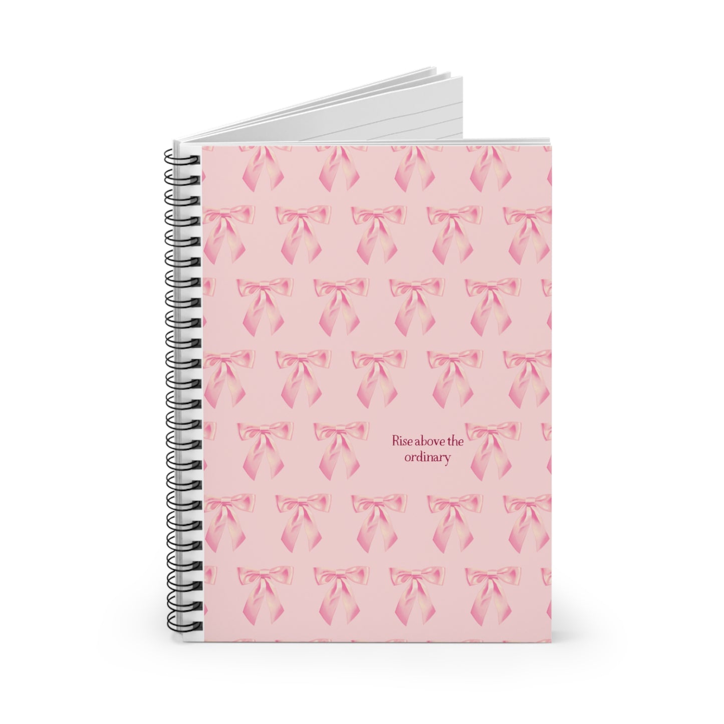 Coquette Pink Spiral Notebook - Ruled Line Quote