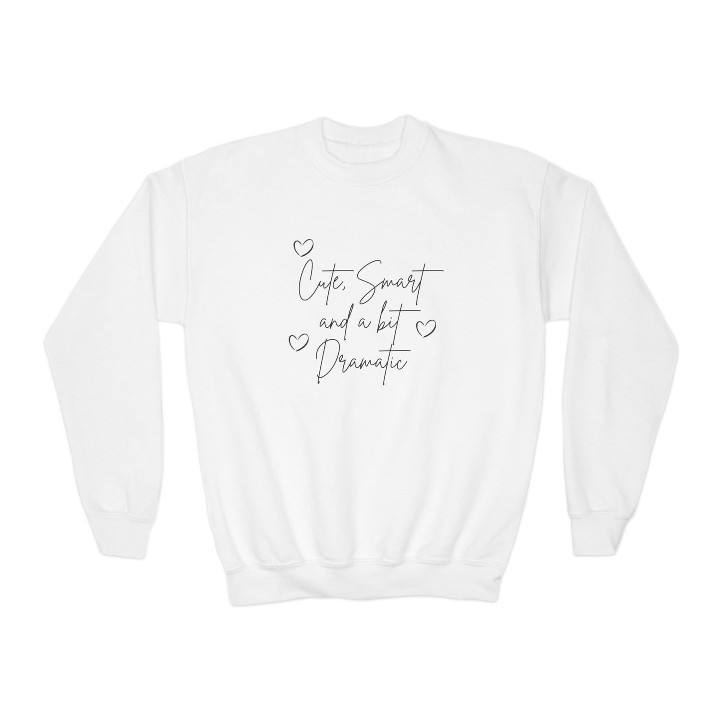 Cute smart and a bit dramatic kids Youth Crewneck Sweatshirt