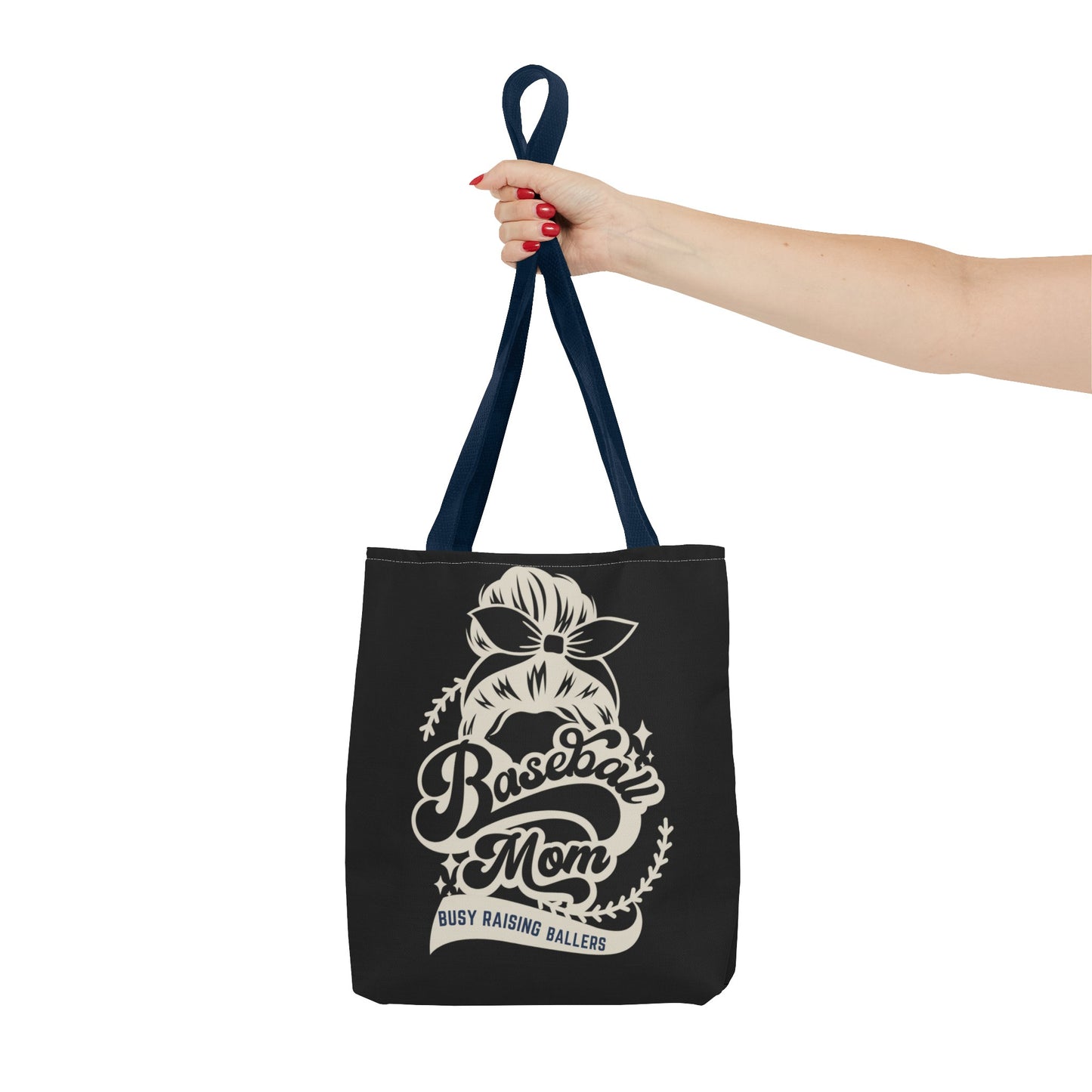 Baseball Mom Busy Raising ballers fun Tote Bag (AOP)