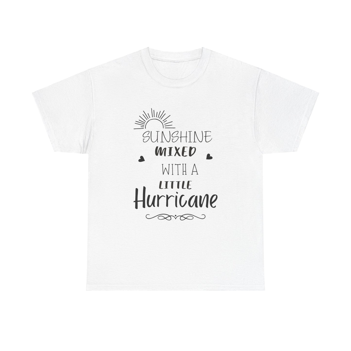 Sunshine missed with a little hurricane Unisex Heavy Cotton Tee