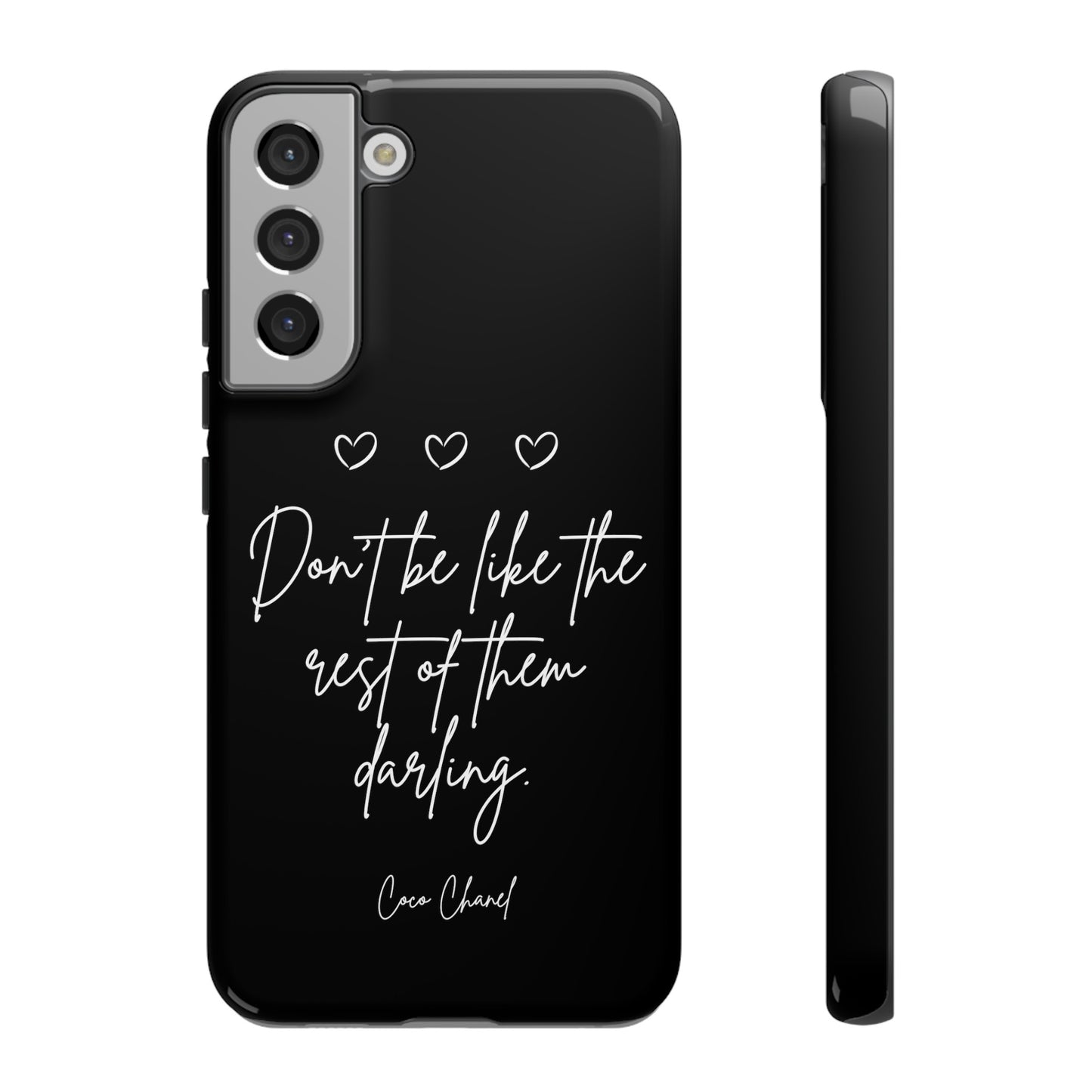 Don't be like the rest darling quote phone case black Tough Cases iphone samsung