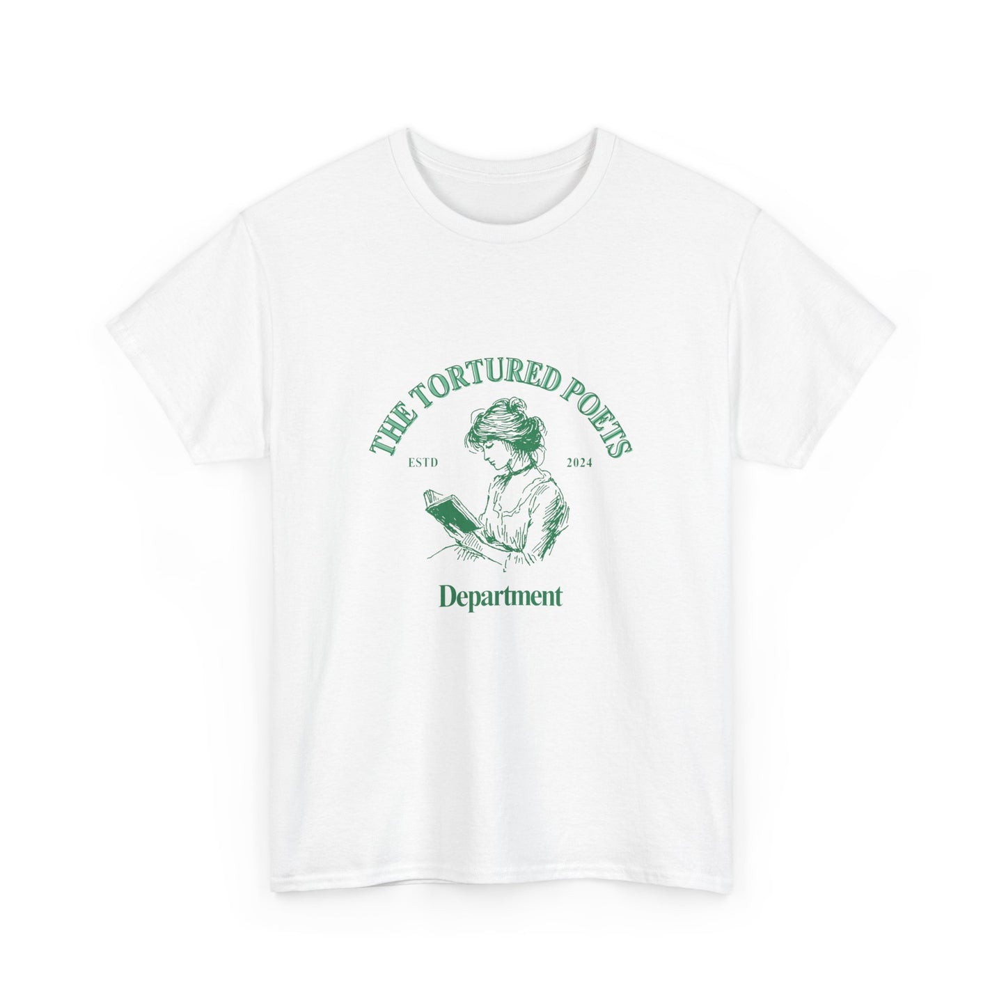 Tortured poets department victorian reading Unisex Heavy Cotton Tee