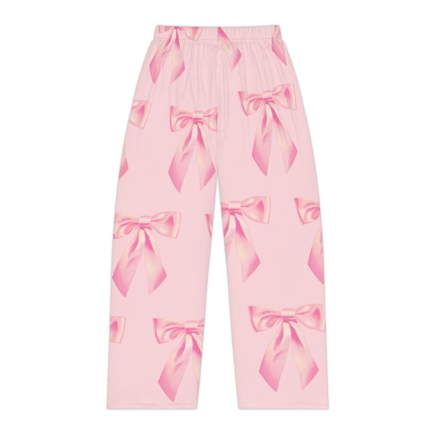 Pink bow couquette Women's Pajama Pants (AOP)