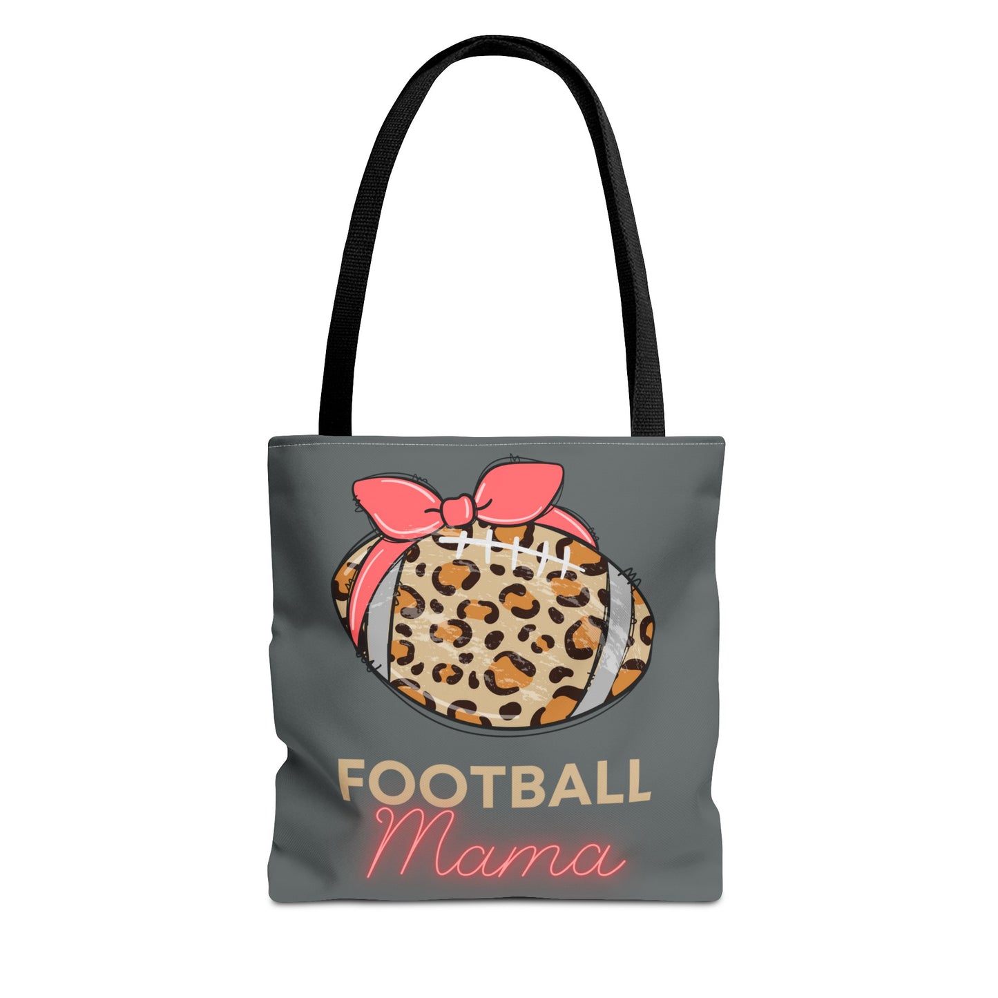 Football Mama Cheetah print Tote Bag (AOP)Pink bow Mother's Day gift