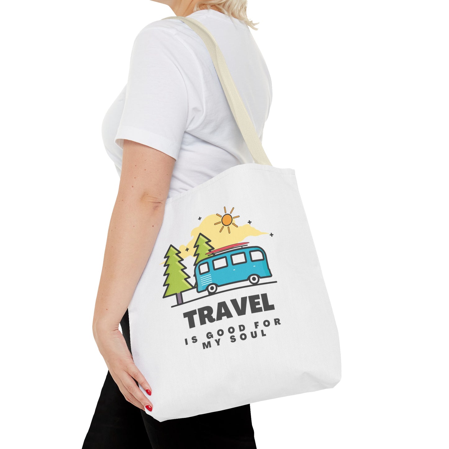 Travel is good for my soul Tote Bag (AOP)