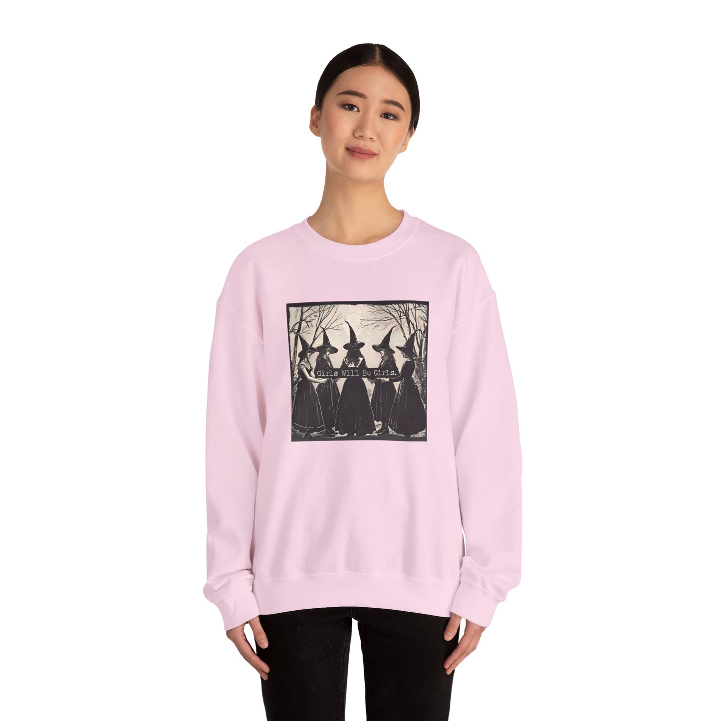 Dark witch covenant girls will be girls halloween witches Unisex Heavy Blend™ Crewneck Sweatshirt gift for her