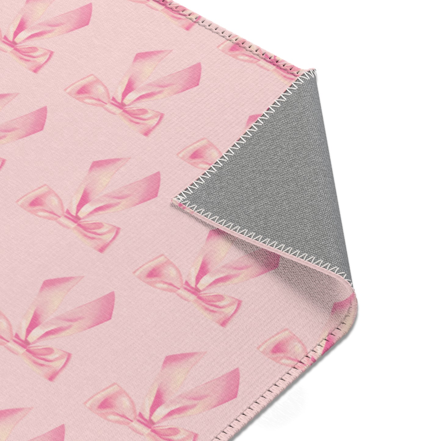 rise above the ordinary pink coqette girly bow Area Rugs